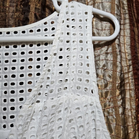 Lane Bryant White Sleeveless Eyelet Dress Plus Size 20 - Picture 4 of 7